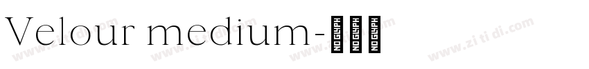 Velour medium字体转换
